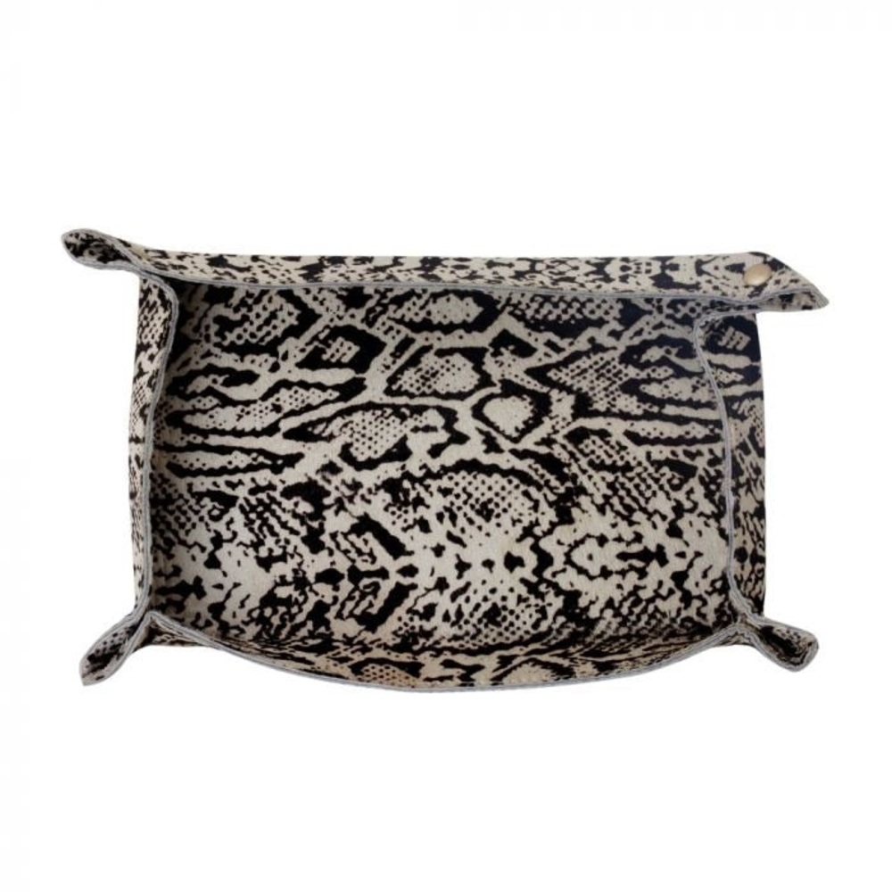 New Genuine Cowhide Leather Tray Large Size in Python